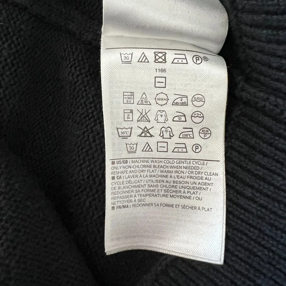 Banana Republic Black Full Zip Mock Neck Sweater Men XL Modern Rib Jacket Preppy
